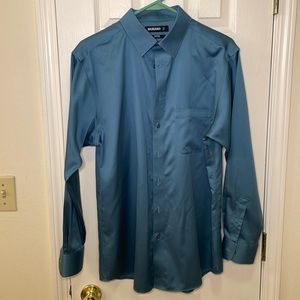 Murano Stretch 16/34 green/teal men’s dress shirt. NWOT